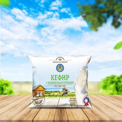 Кефир обогащенный бифидобактериями  2,5%,500г