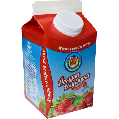 Йогурт  "Питьевой" с ароматом клубники 2,5%, 450 г