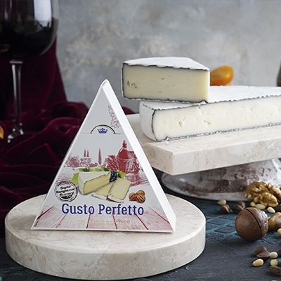 Сыр "Gusto Perfetto" с белой плесенью и винной корочкой 50%,90г,110г, 650г, 1 кг